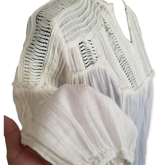 Boho peasant cotton gauzy floaty top, by Ralph Lauren Denim & Supply sz M - Picture 6 of 8